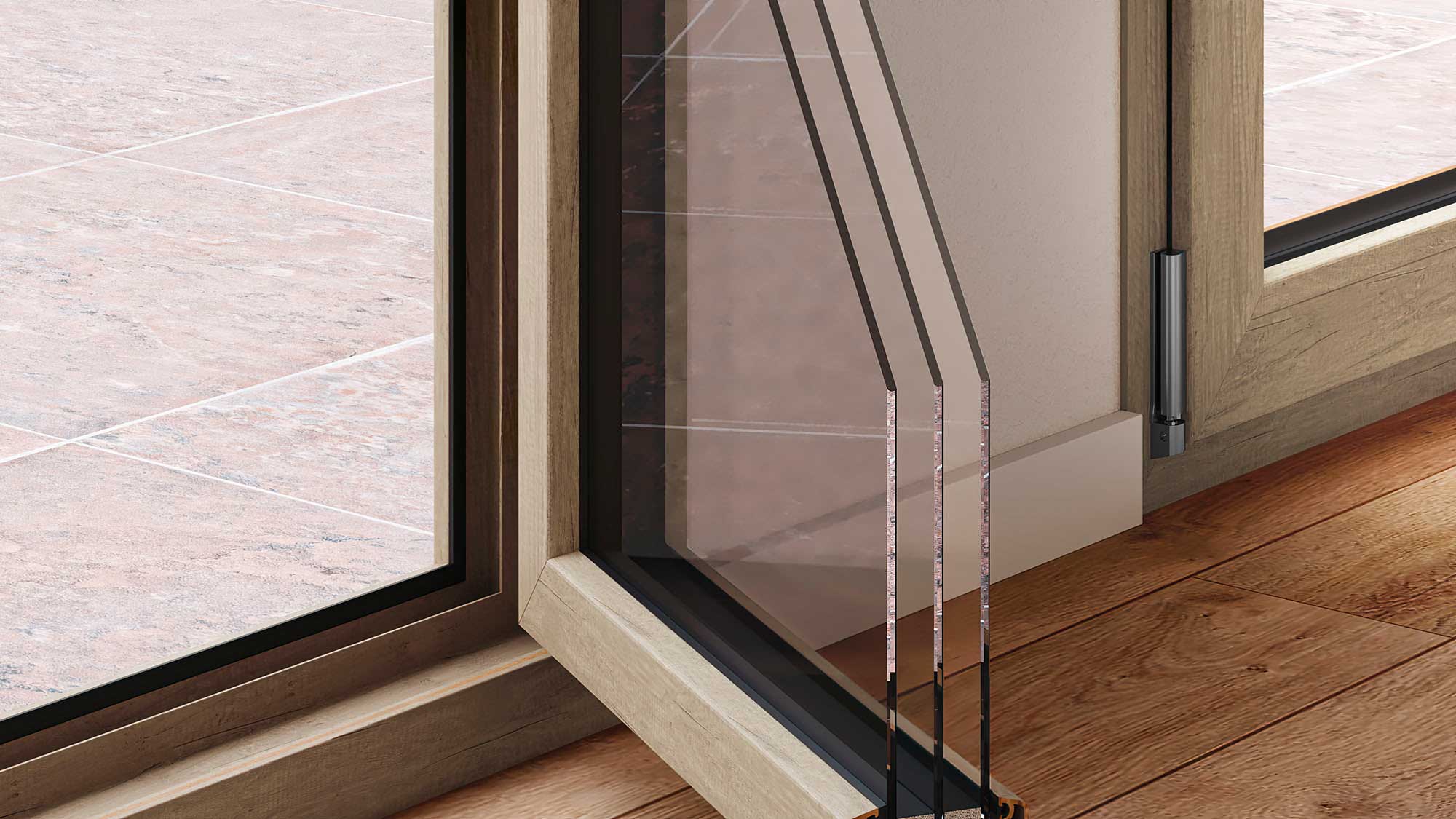 Triple vidrio con tratamiento bajo-emisivo